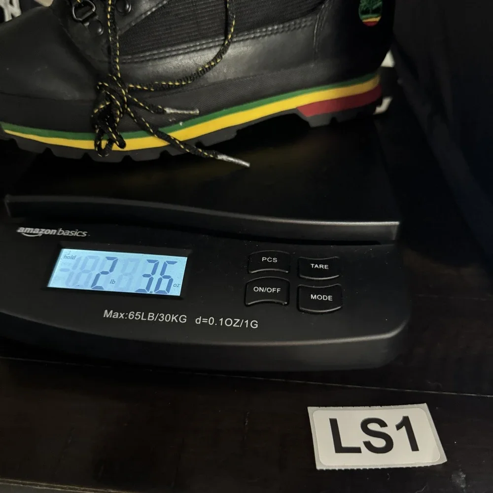 Timberland Euro Hiker Mens 8 Black Rasta Reggae Streetwear‎ Boots 87065